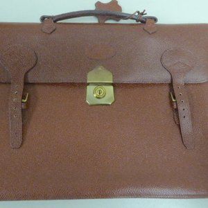 NEW MULBERRY brown Briefcase bag pebble leather